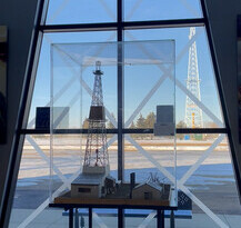 Inside the Canadian Energy Museum Entrance.