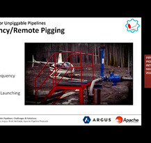 A slide from the video presentation about high frequency / remote pigging.