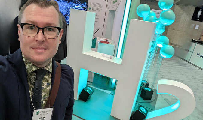 Nolan Callander at the Edmonton Carbon Capture Show in 2022